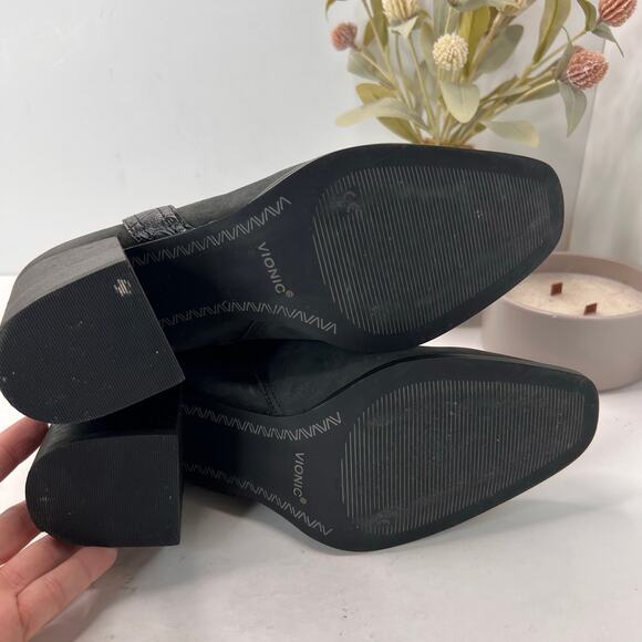 Vionic Carnelia Ankle Boots Square Toe Water Repellant Shoes Black Women 10 - Picture 9 of 10